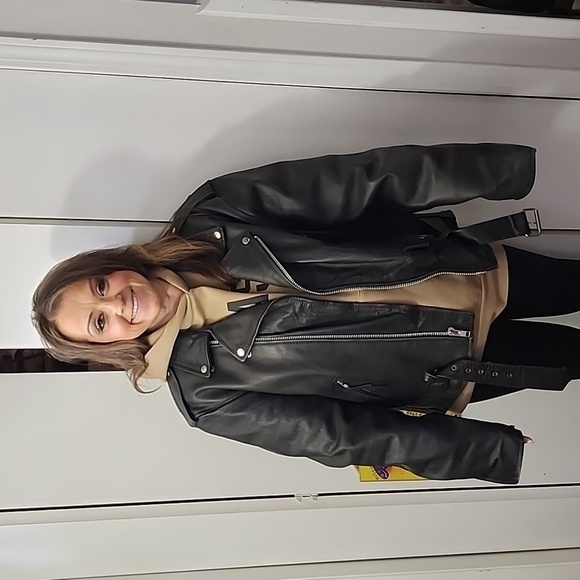 Vintage Hand Airbrushed Marilyn Monroe Leather Jacket, Unisex Size L/XL - Picture 16 of 17